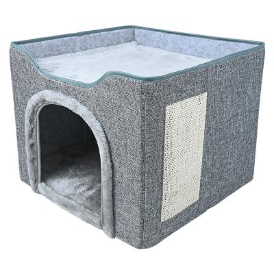 China Amazon Success Factory Wholesale Waterproof Four Seasons Ventilation Keep Warm Cat House Cat Bed Cave Cat Cave Bed for sale