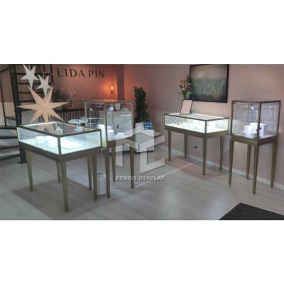 China Modern Or Customize Jewelry Stores Interior Design Ring Display Showcase High Level Jewelry Showcase for sale