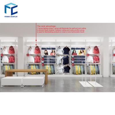 China Modern store fixture design for ladies clothing store design interior design with wooden for sale