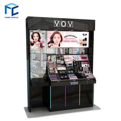 China Modern Or Customize Professional MAC Makeup Show Cosmetic Shop Counter Design In Acrylic Cosmetic Display Stands for sale