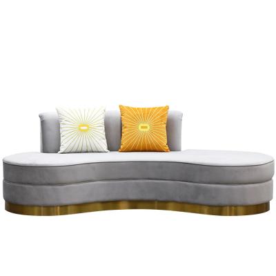 China Modern curved design, light luxury, modern European bedroom living room furniture luxury hotel style sofa for sale