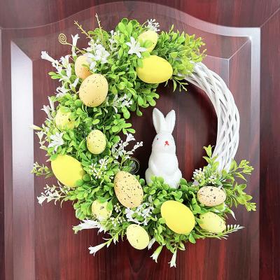 China 2023 Colorful Hot Sale America Easter Eggs Rattan Garland For Holiday Decoration for sale