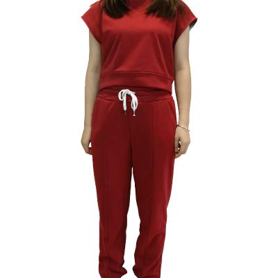 China Jina Women Ladies Breathable Tracksuit Crop Top Joggers Pants Sports Suit 2 Pieces for sale