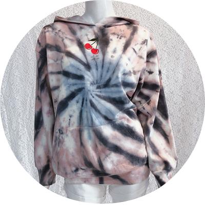 China Jina New Anti-pilling Rainbow Tie Dye Sweatshirts Hot Selling Casual Oversized Tie Dye Tops Long Sleeve Discount SA for sale