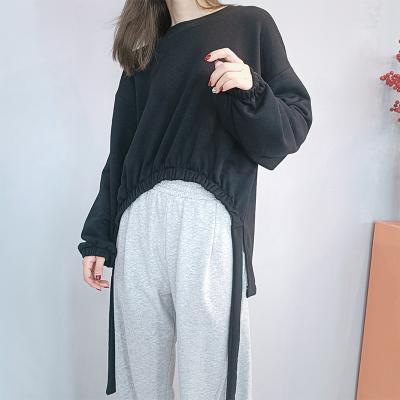 China Fashionable Drop Crop Selling Top Amazon Women Jina Anti-pilling Sweater Solid Off Shoulder Top Sweatshirt for sale