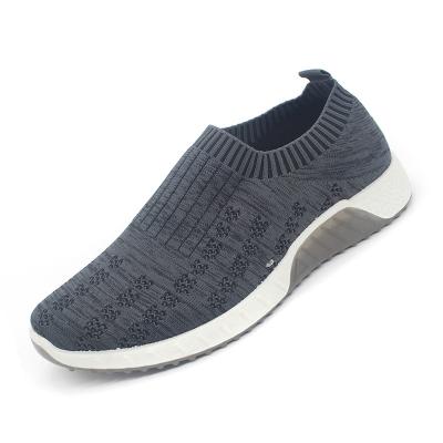 China Breathable injection shoes men casual shoes lace up style knit low upper cut injection men shoes with cheap price for sale