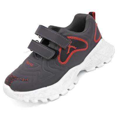 China Light weight black PU upper low cut cement kids shoes with cheap price for sale