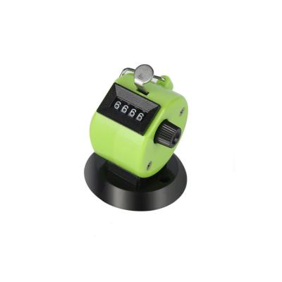 China Green Plastic Digital Number 4 Hand Finger Check Manual Counter For Office for sale