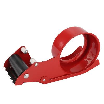 China Iron Hot Selling Small Size Tape Cutter Dispenser Red Handheld Metal Office Use for sale