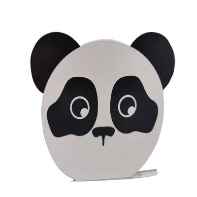 China Simple Textured Iron White Desktop Iron Metal Chinese Bookends For Kids Students for sale