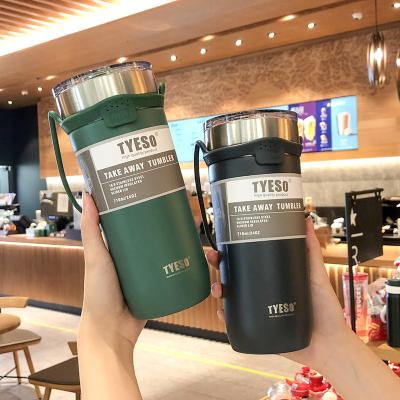 China New Viable Silicone Stainless Steel Vacuum Cup Coffee Cup Car Heat Insulation Portable Cold Cup for sale