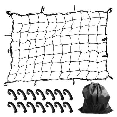 China Long Lasting Solid Latex Cargo Net With Hook For Trailer for sale