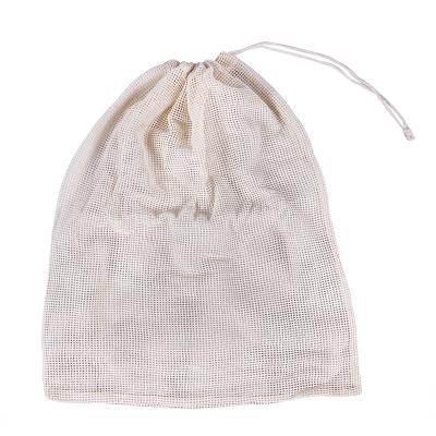 China 100% Cheap Custom Eco-Friendly Eco-friendly Fresh Fruit Cotton Rope Mesh Product Shopping Net Bags Fruit Vegetable For Supermarket for sale