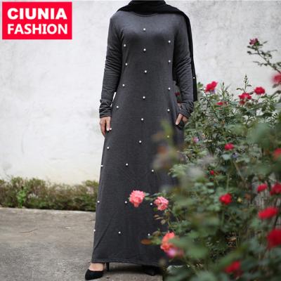 China 9078#china wholesale muslim robe abaya with chime in stock baju clothing winter arabic robe S M L XL 2XL for sale