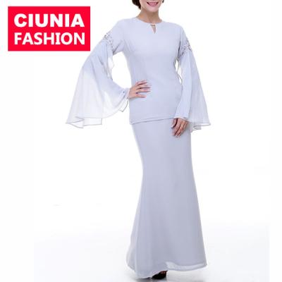 China CMJ16# 2019 New Design Traditional Malaysia Baju Kurung Muslim Women Dress Top+Skirt S~3XL/Customized for sale