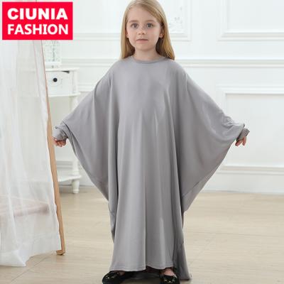 China Factory Price 6379# High Quality Muslim Ramadan Girls Malaysia Kids Pray Long Dress S M L / Customized thobe for sale