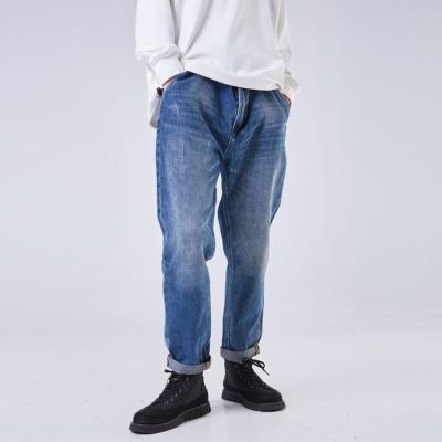 China Factory Men's Denim Jeans Custom Simple Casual Pants Mens Breathable Vintage Tapered Elasticity Jeans for sale