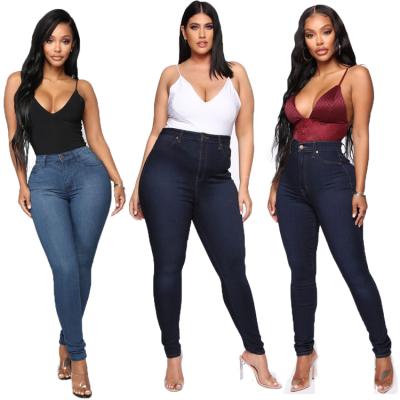 China 2021 hot sale breathable plus size jeans high waist women's jeans for ladies for sale