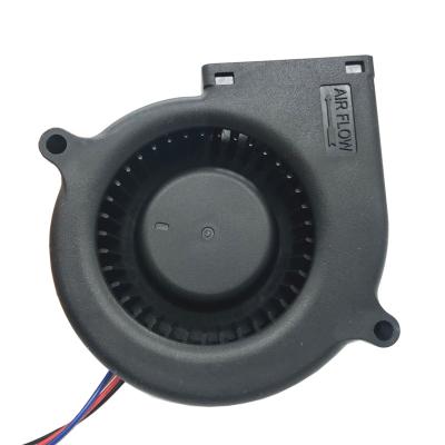 China Hotel 12v dc car radiator fan motor 75 mm x 30 mm fan 7530 24v dc fan brushless small size quiet high pressure centrifugal fan for sale