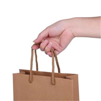 China Food Shopping Recyclable Gift Maker Custom Mini Paper Bags With Logo With Handle for sale