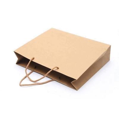 China Customgift Recyclable Custom Blanket Brown Craft Packaging Clothes Printing Printing Kraft Paper Bag With Your Own Logo for sale