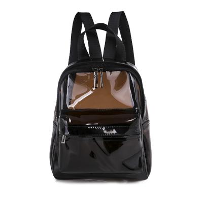 China Wholesale Cheap Black White Waterproof Transparent Women Waterproof Jelly Mini Backpack Clear PVC Backpack for sale