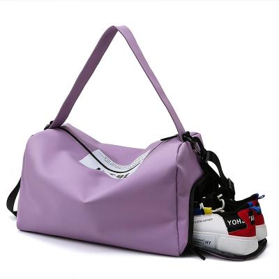 China Duffel Bag Large Capacity Travel Bag Waterproof Duffel Bag With Shoe Compartment Sports Gym Travel Fleece Waterproof Gym Bag for sale