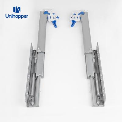 China Unihopper Modern Factory 3D Adjustable Full Extension Soft Narrow Hidden Undermount Drawer Slide for sale