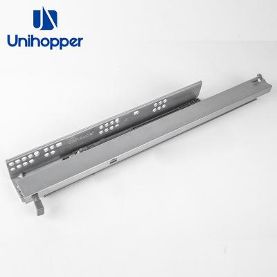 China Contemporary Wholesale Soft Closing Telescopic 3 Fold Undermount Drawer Slide for sale