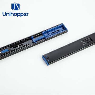 China Manufacturer Unihopper Channel Slide Rail Soft Closing Ball Bearing Telescopic Drawer Slides 3 Modern Full Fold Extension for sale