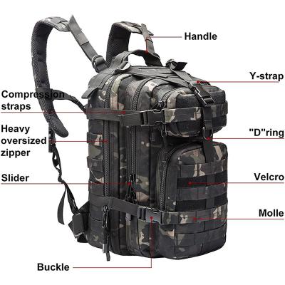 China Solar Panel Travel Tactical Patch Camouflage Rugged Multifunction Waterproof Army Rucksack Military Backpack Polyester Tactical Backpack for sale