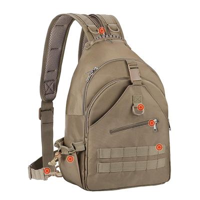 China Polyester Outdoor Sports Army Military Camping Hunting Messenger Chest Pack Single Shoulder Tactical Cross - Body Sling Bag for sale