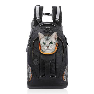 China DeJute Travel Pet Backpack Large Capacity Internal Memory Viable Border Dog Carrier Backpack For Dog Travel Bag for sale