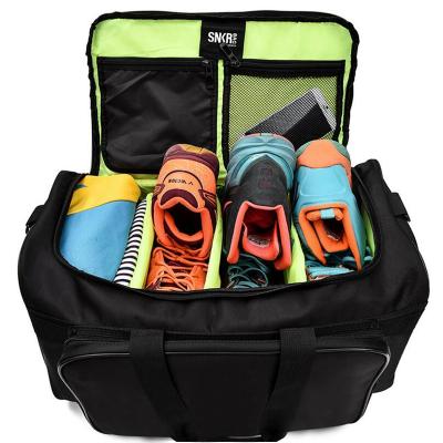 China Polyester Private Label Golf Gym Bag Organizer with Custom Logo Shoe Compartment Sneaker Duffle Bag Organizer Travel Shoe Bags for sale