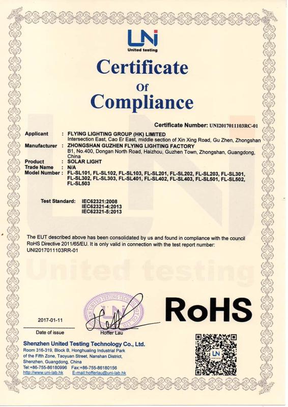 RoHS - Guangdong Flying Lighting Technology Co., Ltd.