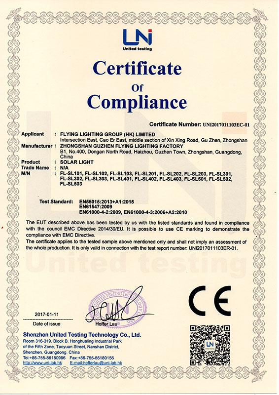 CE - Guangdong Flying Lighting Technology Co., Ltd.