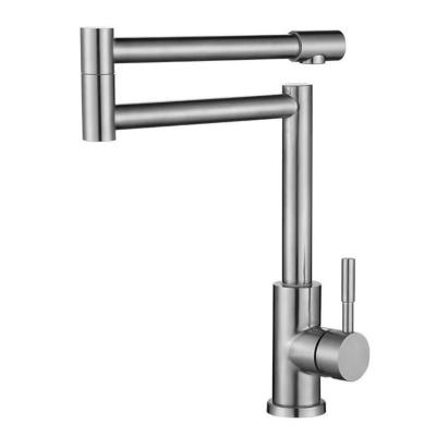 China Foldable Universal Faucet Single Cold Handle Hole Stainless Steel Kitchen Mixer Spout Hot Cold Tap Mounted 304 By Sink Decks for sale