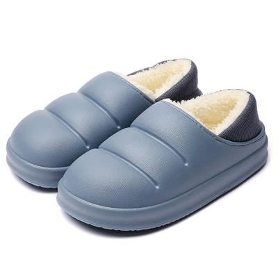 China Fashion Guangdong Trend 2022 Unisex EVA Plush Non-slip Indoor Slippers Hot Selling Warm High Quality Fur Waterproof Slippers for sale