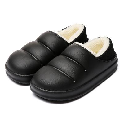 China 2021 Fashion Trend New Design High Quality Anti-slip Men's Plush Slippers Bedroom Couples Cotton Slippers for sale