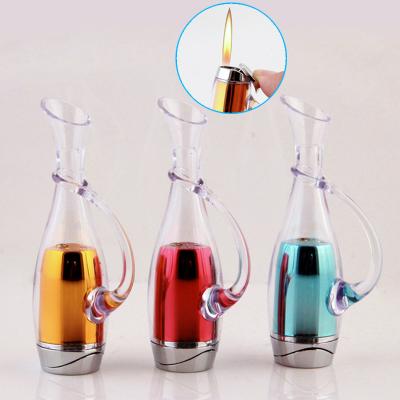 China Creative Sober Gas Lighter Refill YM-093 Cup Shaped Butane Gas Lighter, Refillable Gas Lighter Wholesale for sale