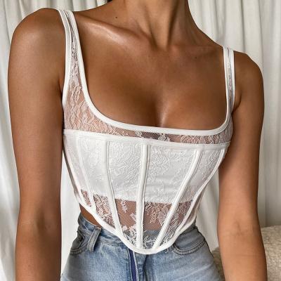 China Newest Fashion Breathable High Quality Women Lace Up Vest Sleeveless Vest For Summer for sale