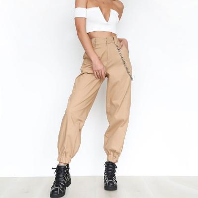 China High Waist Anti-Static Solid Color Streetwear Casual Long Pants for sale