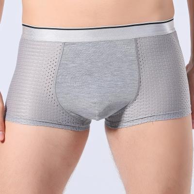 China Summer Antibacterial Men's Underwear Men's Underwear Breathable Sexy Youth Boxer Ice Mesh Bamboo Air Shorts for sale