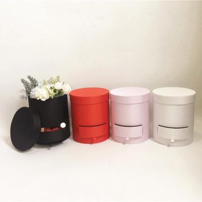 China New Double Size Drawer Design Cosmetics Flower Single Round Eternal Recyclable Colored Tissue Gift Box Chocolate Packaging Box for sale