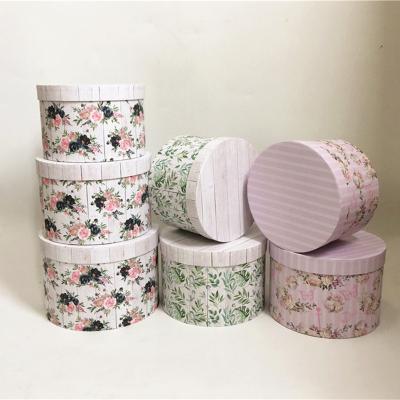 China Materials Recycled Floral Idyllic Exquisite Floral Idyllic Exquisite Surprise Gift Hand Held Material Flower Box Florist Packaging Gift Box for sale