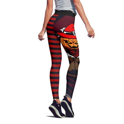 China Plus Size 2022 Fashion GYM Women Gaiters Polyester Elastic Spandex Digital Printing Gaiters Slim Yoga Pants High Waist Gaiters for sale