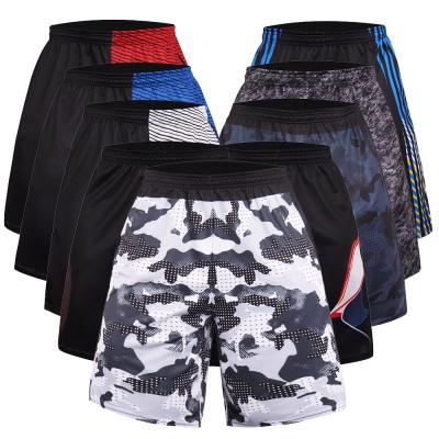 China New Arrival QUICK DRY Men's Athletic Gym Shorts Custom Print Workout Fitness Gym Polyester Athletic Training Sports Abbreviation Man for sale