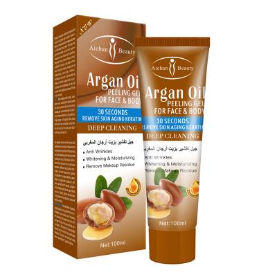 China Exfoliator Wholesale Hot Selling Skin Care Best Exfoliator Private Label Argan Oil Bulk Body Face Cleanser Scrub for sale