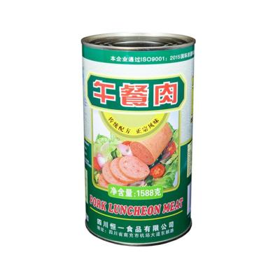 China Canned Meat Canned Round High Quality 1588g Cans Canned Pork Luncheon Meat for sale