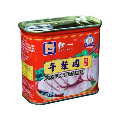 China Canned manufacturer provides high quality square cans 198g 340g canned pork luncheon meat for sale